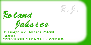 roland jaksics business card
